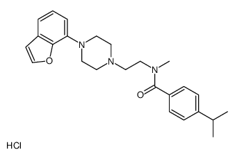 N-[2-[4-(1-benzofuran-7-yl)piperazin-1-yl]ethyl]-N-methyl-4-propan-2-ylbenzamide,hydrochloride结构式