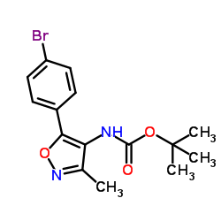 2-Methyl-2-propanyl [5-(4-bromophenyl)-3-methyl-1,2-oxazol-4-yl]carbamate Structure