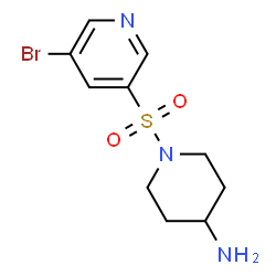 1-(5-bromopyridin-3-ylsulfonyl)piperidin-4-amine structure