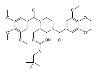 [1,4-bis(3,4,5-trimethoxybenzoyl)piperazin-2-yl]methyl N-(2,2-dimethylpropyl)carbamate Structure