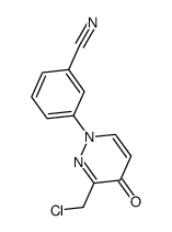 3-[3-(chloromethyl)-4-oxopyridazin-1(4H)-yl]benzonitrile结构式