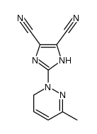 N-(4,5-dicyanoimidazol-2-yl)-1,6-dihydro-3-methylpyridazine结构式