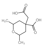 2H-Pyran-4-aceticacid, 4-carboxytetrahydro-2,6-dimethyl-结构式