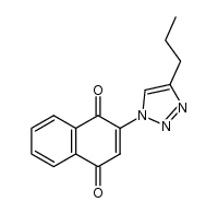 2-(4-propyl-1H-1,2,3-triazol-1-yl)-1,4-naphthoquinone结构式