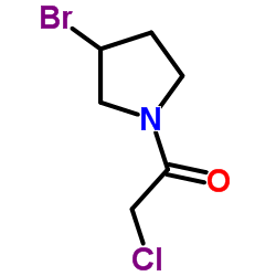 1-(3-Bromo-1-pyrrolidinyl)-2-chloroethanone结构式