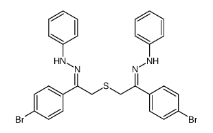 bis(2-(4-bromophenyl)-2-(2-phenylhydrazono)ethyl)sulfane结构式