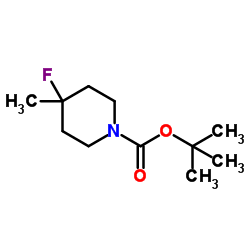 2-Methyl-2-propanyl 4-fluoro-4-methyl-1-piperidinecarboxylate结构式