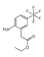 Ethyl [2-amino-5-(pentafluoro-λ6-sulfanyl)phenyl]acetate结构式