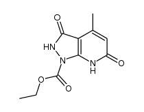 ethyl 4-methyl-3,6-dioxo-2,3,6,7-tetrahydro-1H-pyrazolo[3,4-b]pyridine-1-carboxylate结构式