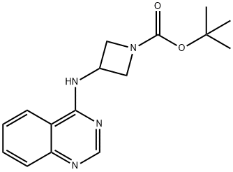 3-(喹唑啉-4-基氨基)氮杂环丁烷-1-甲酸叔丁酯结构式