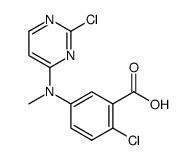 2-chloro-5-[(2-chloro-pyrimidin-4-yl)-methyl-amino]-benzoic acid结构式