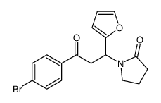 1-[3-(4-bromophenyl)-1-(furan-2-yl)-3-oxopropyl]pyrrolidin-2-one结构式