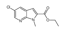 ethyl 5-chloro-1-methylpyrrolo[2,3-b]pyridine-2-carboxylate结构式