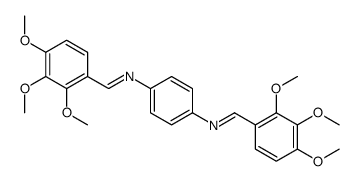 1-(2,3,4-trimethoxyphenyl)-N-[4-[(2,3,4-trimethoxyphenyl)methylideneamino]phenyl]methanimine Structure