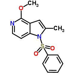 4-Methoxy-2-methyl-1-(phenylsulfonyl)-1H-pyrrolo[3,2-c]pyridine结构式
