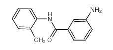 3-氨基-N-(2-甲基苯)苯甲酰胺结构式