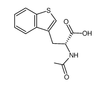 (R)-α-acetamido-β-(1)benzothiophene-3-ylpropionic acid结构式