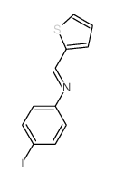(E)-4-碘-N-(噻吩-2-基亚甲基)苯胺结构式