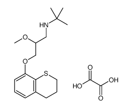 N-[3-(3,4-dihydro-2H-thiochromen-8-yloxy)-2-methoxypropyl]-2-methylpropan-2-amine,oxalic acid Structure