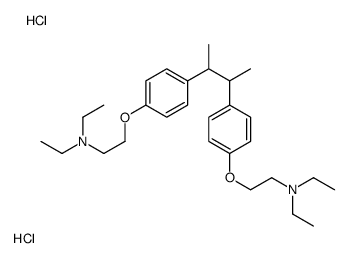 2,2'-[2,3-Butanediylbis(4,1-phenyleneoxy)]bis(N,N-diethylethanami ne) dihydrochloride结构式