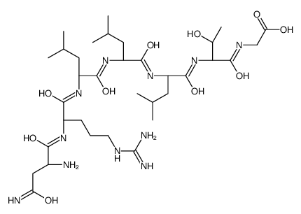 2-[[(2S,3R)-2-[[(2S)-2-[[(2S)-2-[[(2S)-2-[[(2S)-5-(diaminomethylideneamino)-2-[[(2S)-2,4-diamino-4-oxobutanoyl]amino]pentanoyl]amino]-4-methylpentanoyl]amino]-4-methylpentanoyl]amino]-4-methylpentanoyl]amino]-3-hydroxybutanoyl]amino]acetic acid结构式