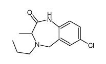 7-chloro-3-methyl-4-propyl-3,5-dihydro-1H-1,4-benzodiazepin-2-one结构式