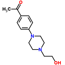 1-(4-(4-(2-Hydroxyethyl)piperazin-1-yl)phenyl)ethanone structure