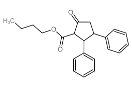 butyl 5-oxo-2,3-diphenyl-cyclopentane-1-carboxylate结构式