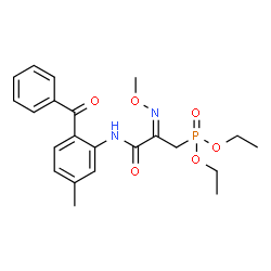 (E)-DIETHYL (3-((2-BENZOYL-5-METHYLPHENYL)AMINO)-2-(METHOXYIMINO)-3-OXOPROPYL)PHOSPHONATE结构式