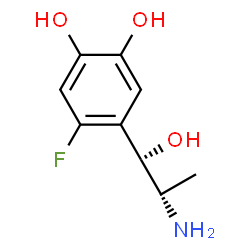 1,2-Benzenediol, 4-(2-amino-1-hydroxypropyl)-5-fluoro-, [R-(R*,S*)]- (9CI) structure