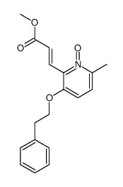 (E)-3-[6-methyl-3-(2-phenylethoxy)-2-pyridinyl]-2-propenoic acid methyl ester N-oxide Structure