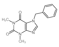 1H-Purine-2,6-dione, 3,7-dihydro-1,3-dimethyl-7-(phenylmethyl)- (9CI) Structure