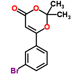 6-(3-Bromophenyl)-2,2-dimethyl-4H-1,3-dioxin-4-one Structure