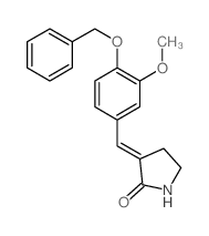 3-[(3-methoxy-4-phenylmethoxy-phenyl)methylidene]pyrrolidin-2-one结构式