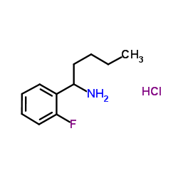 1-(2-Fluorophenyl)-1-pentanamine hydrochloride (1:1) Structure