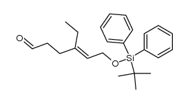 (E)-6-[(tert-butyldilhenylsilyl)oxy]-4-ethyl-4-hexen-1-al Structure