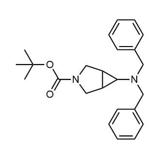 tert-Butyl 6-(dibenzylamino)-3-azabicyclo[3.1.0]hexane-3-carboxylate Structure