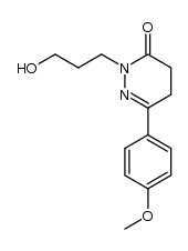 2-(3-hydroxy-propyl)-6-(4-methoxy-phenyl)-4,5-dihydro-2H-pyridazin-3-one结构式