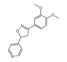 3-(3,4-dimethoxyphenyl)-5-(4-pyridyl)-4,5-dihydroisoxazole结构式