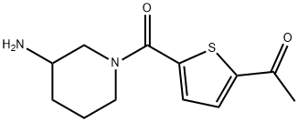 1-(5-(3-aminopiperidine-1-carbonyl)thiophen-2-yl)ethan-1-one结构式