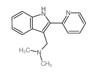 N,N-dimethyl-1-(2-pyridin-2-yl-1H-indol-3-yl)methanamine structure