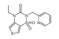 4-ethyl-1,1-dioxo-2-(pyridin-2-ylmethyl)thieno[3,4-e][1,2,4]thiadiazin-3-one结构式