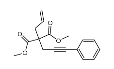 2-allyl-2-(3-phenylprop-2-ynyl)malonic acid dimethyl ester结构式