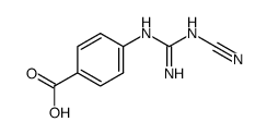 Benzoic acid, 4-[[(cyanoamino)iminomethyl]amino]- (9CI) Structure