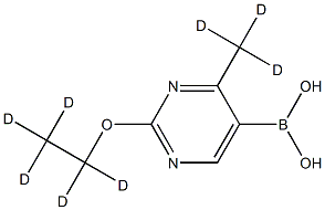 (2-(ethoxy-d5)-4-(methyl-d3)pyrimidin-5-yl)boronic acid结构式