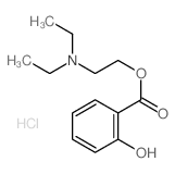Benzoic acid,2-hydroxy-, 2-(diethylamino)ethyl ester, hydrochloride (1:1)结构式