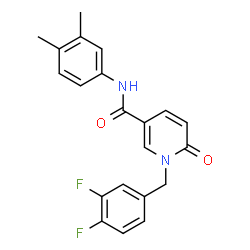 1-(3,4-Difluorobenzyl)-N-(3,4-dimethylphenyl)-6-oxo-1,6-dihydro-3-pyridinecarboxamide Structure