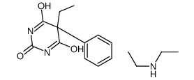 N-ethylethanamine,5-ethyl-5-phenyl-1,3-diazinane-2,4,6-trione结构式