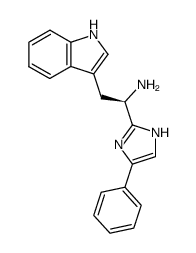 (1R)-2-(1H-indol-3-yl)-1-(4-phenyl-1H-imidazol-2-yl)-1-ethanamine结构式