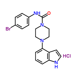 N-(4-Bromophenyl)-4-(1H-indol-4-yl)-1-piperazinecarboxamide hydrochloride (1:1) Structure